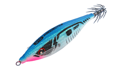 DTD Projectile Diamond 2026 turlutte de pêche en mer taille bleue avec finition ultra-lumineuse et système Direct Cast.
