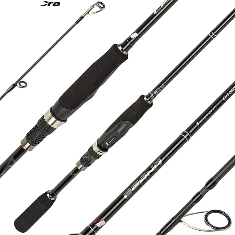 Canne Major Craft Oceana Spinning, légère et performante, idéale pour le matériel de pêche en mer.