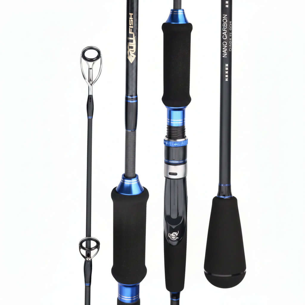 Canne Spinning Rollfisfh Slowjigging 120Gr - 1.80m, matériel de pêche en mer, avec design léger et sensible.