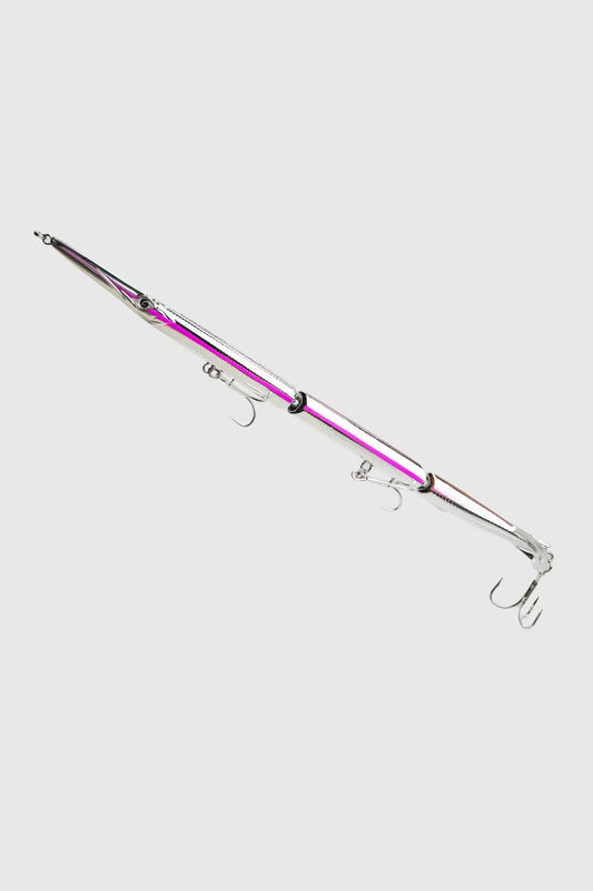 Leurre LANQA Morsas couleur Pink Line, un matériel de pêche en mer pour attirer les grands prédateurs.