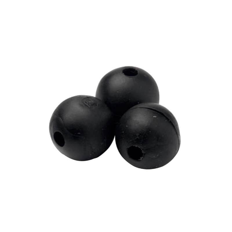 Perle Caoutchouc X20 - RAGOT, perles en caoutchouc noires pour montages de pêche.