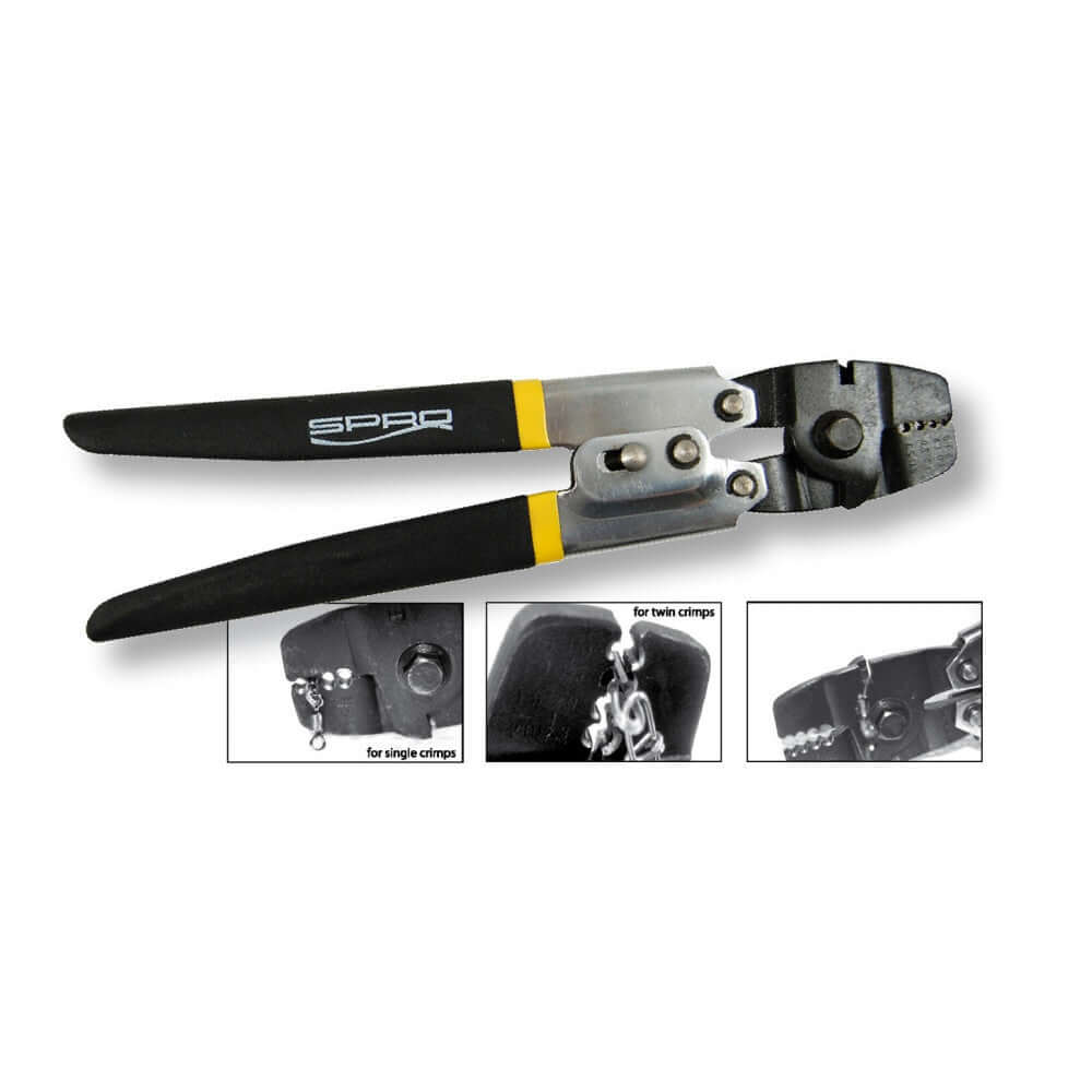 Pince à Sertir Spro 26cm - Inox Multi-Fonctions pour fixer sleeves et crimps, matériel de pêche en mer.