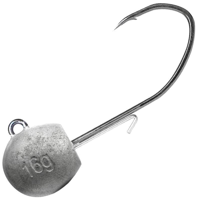 Tete plombee VMC Bullet Jig en métal avec hameçon pour pêche au leurre souple, matériel de pêche en mer.