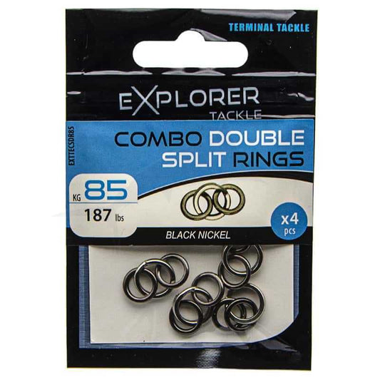 Combo Split Ring Explorer Tackle - Anneau Soudé + Brisé Black Nickel
