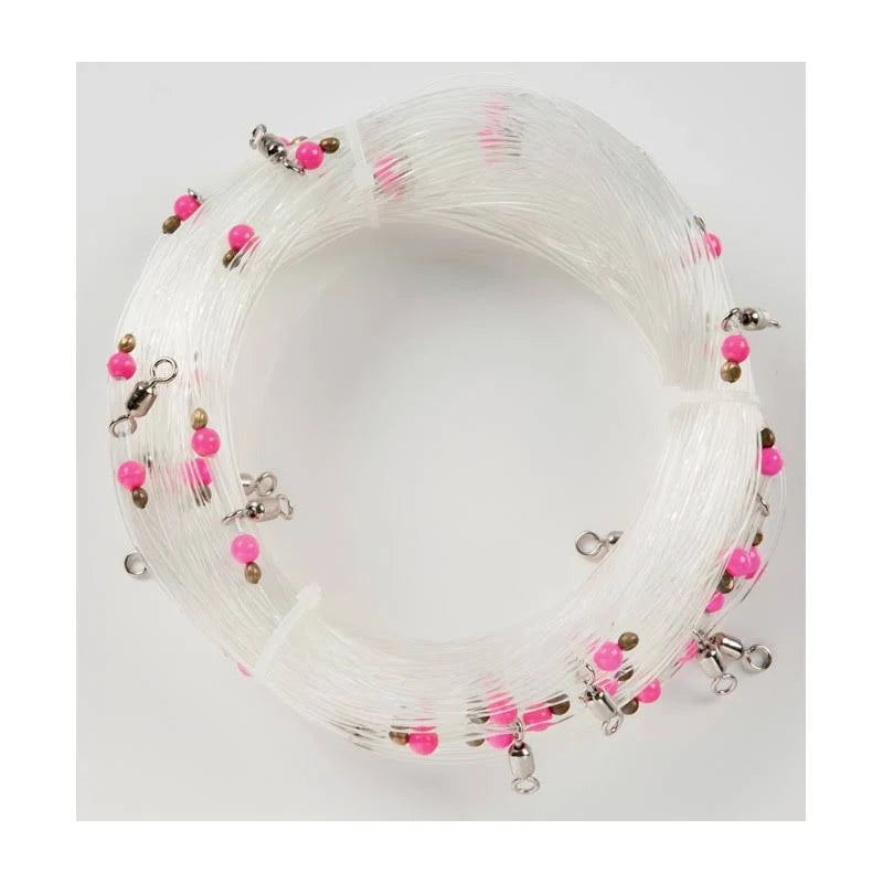 Palangre "Rototube 30" 100M, Perles Roses - FLASHMER