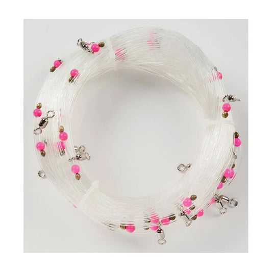 Palangre "Rototube 30" 100M, Perles Roses - FLASHMER