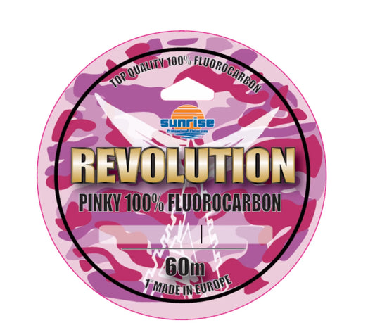 Fluorocarbone Sunrise Revolution Pinky  – 60m – Ultra Résistant & Haute Invisibilité