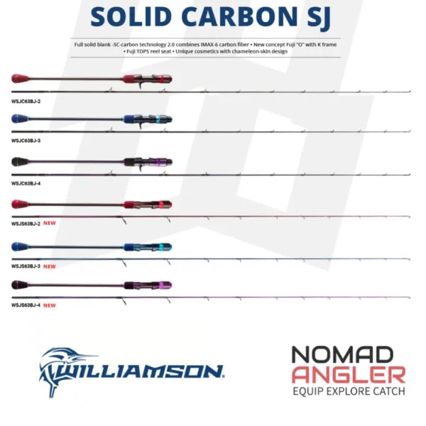 Canne Williamson Carbon Solid Slow Jig