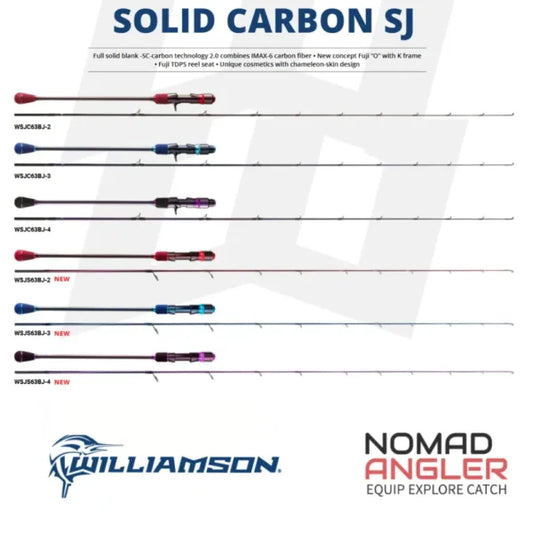 Canne Williamson Carbon Solid Slow Jig