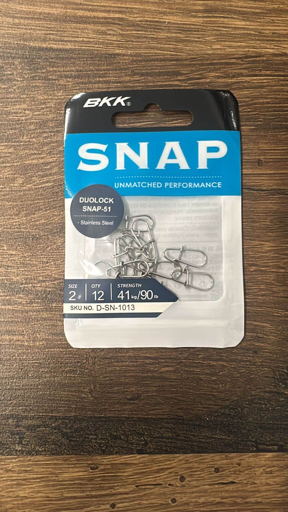 Agrafes BKK SNAP 51 en sachet de 12, acier inoxydable, matériel de pêche en mer, design Duolock.