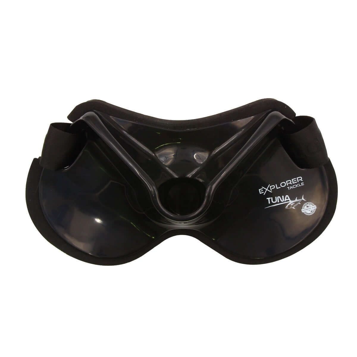 Baudrier Tuna Spin en plastique robuste, ergonomique pour le confort en pêche en mer.