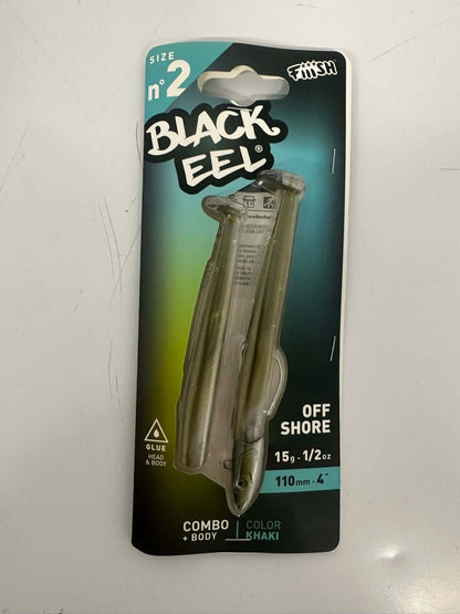 Black Eel - Fiiish 15g Khaki, matériel de pêche en mer, packaging du leurre à la pointe de l'innovation.