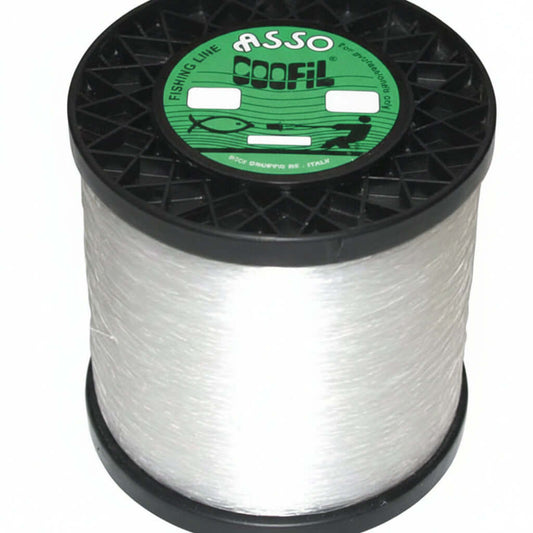 Bobine 1 Kg "Coofil" Blanc - ASSO, nylon de pêche spécialement conçu pour la palangre manuelle.