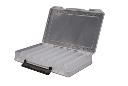 Boite rangement - Scratch Tackle ouverte, idéale pour organiser matériel de pêche en mer avec compartiments modulables.