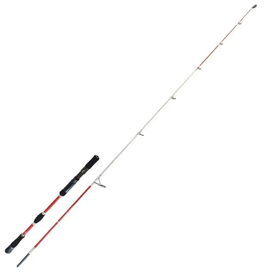 Canne Fireball 208 100/300G spinning - OKUMA, matériel de pêche en mer, canne de pêche rouge et blanche.