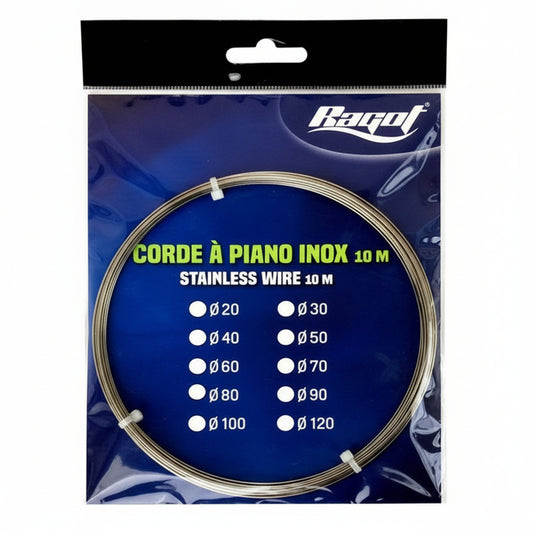 Câble Acier Inox 302 - Rouleau 10m Corde à Piano - RAGOT