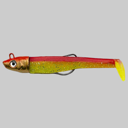 JLC Denton - Leurre Souple Polyvalent Ajaccio Corse avec couleur vert et rouge pour la pêche en mer.