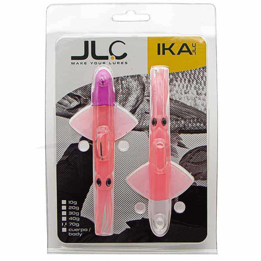 leurre JLK IKA 70, ensemble de 2 leurres souples roses, matériel de pêche en mer, design réaliste pour attirer les poissons.