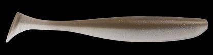 Leurre Souple Keitech Easy Shiner 4" en色 gris scintillant, idéal pour la pêche en mer.