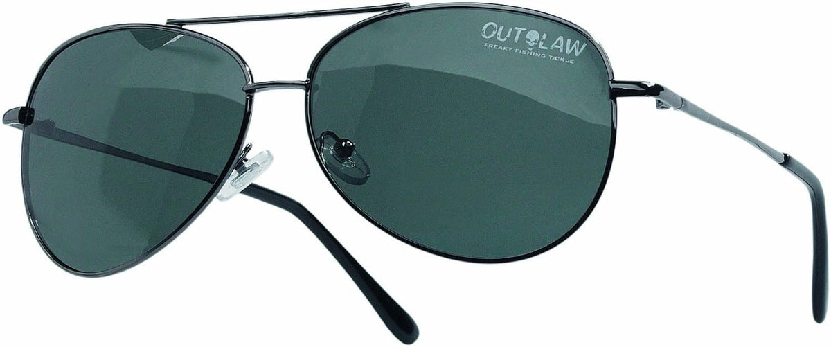 Lunette Polarisante Outlaw Top Gun - lunettes de style aviateur avec protection UV400 pour le pêche en mer.