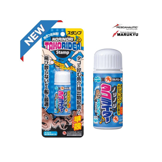 Marukyu Norinori Takorider Stamp - attractant turlutte tataki calamar in packaging for sea fishing.