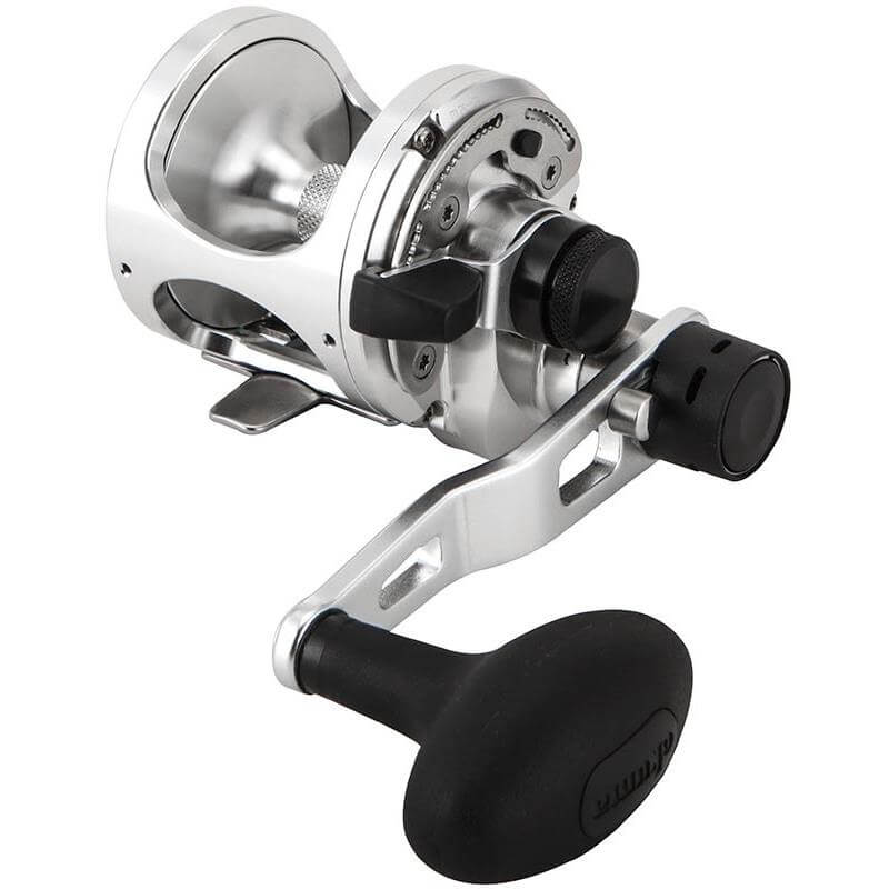 Moulinet Okuma Cavalla 2-Speed Lever Drag - Taille 5 & 12, matériel de pêche en mer, moulinet robuste en aluminium