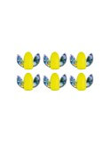 Perle flottante Ailettes Réfléchissantes Surfcasting 7x13mm- AKAMI avec couleurs jaunes et ailettes réfléchissantes, matériel de pêche en mer.