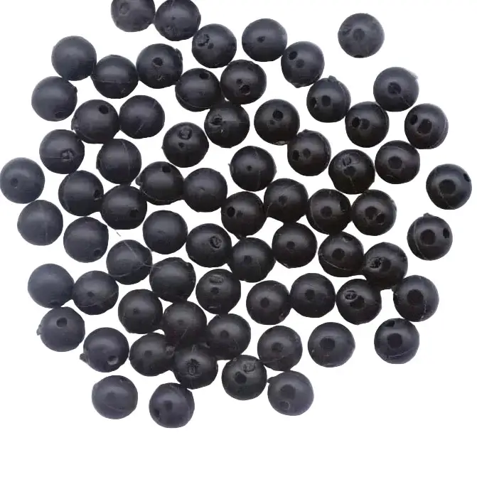 Perles "Molle Noire" - FLASHMER pour montages de pêche en mer, accessoires essentiels pour protéger les nœuds.