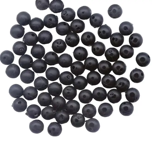 Perles "Molle Noire" - FLASHMER pour montages de pêche en mer, accessoires essentiels pour protéger les nœuds.