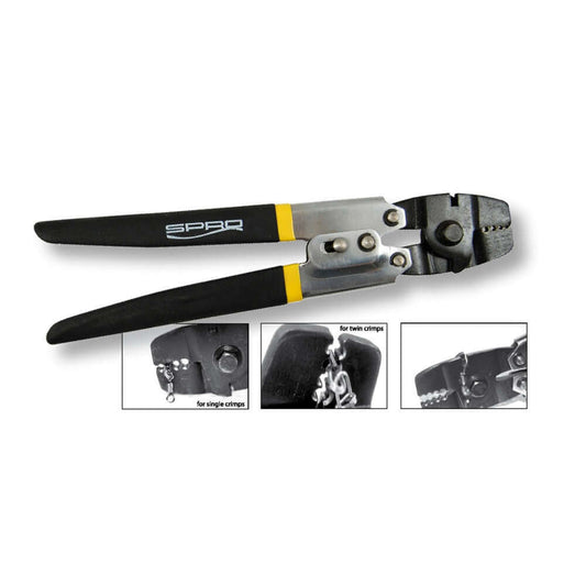 Pince à Sertir Spro 26cm - Inox Multi-Fonctions pour fixer sleeves et crimps, matériel de pêche en mer.