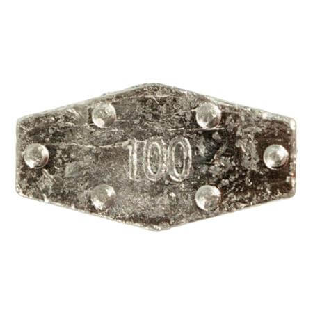 Plomb Hexagonal RAGOT EN PACK, plomb de pêche en mer avec forme hexagonale et poids de 100g pour stabilité.