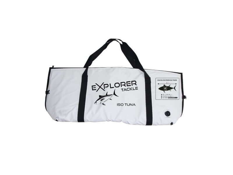 Sac A Poisson Explorer Tackle Iso Tuna pour conserver les prises en mer, 120X50, isotherme et résistant aux UV.