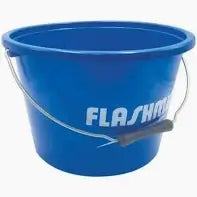 Sceau Flashmer 10 Litres bleu, léger et résistant, idéal pour le matériel de pêche en mer.
