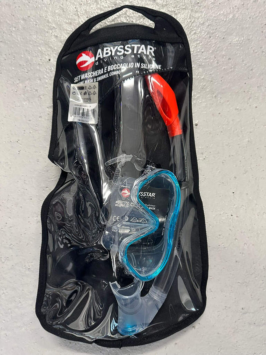Set plongée Masque + Tuba ABYSSTAR - Snorkeling, Plongée & Apnée, matériel de pêche en mer pour enfant.