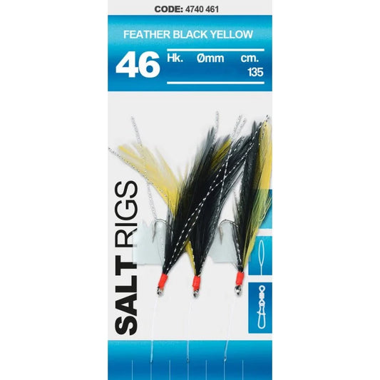 BAS DE LIGNE SPRO VERT/NOIR 46 Salt Rig Feather