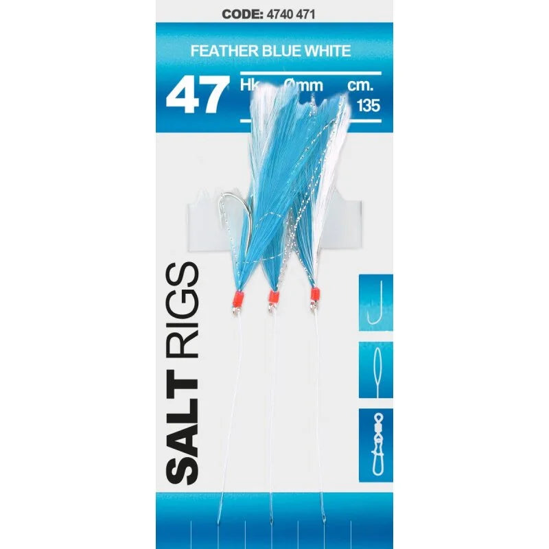 BAS DE LIGNE SPRO BLEUE 47 Salt Rig Feather