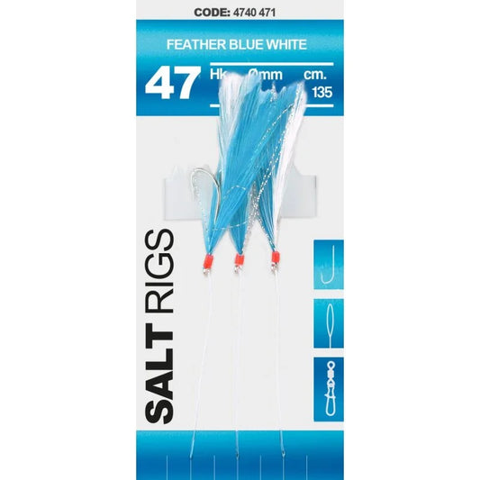 BAS DE LIGNE SPRO BLEUE 47 Salt Rig Feather