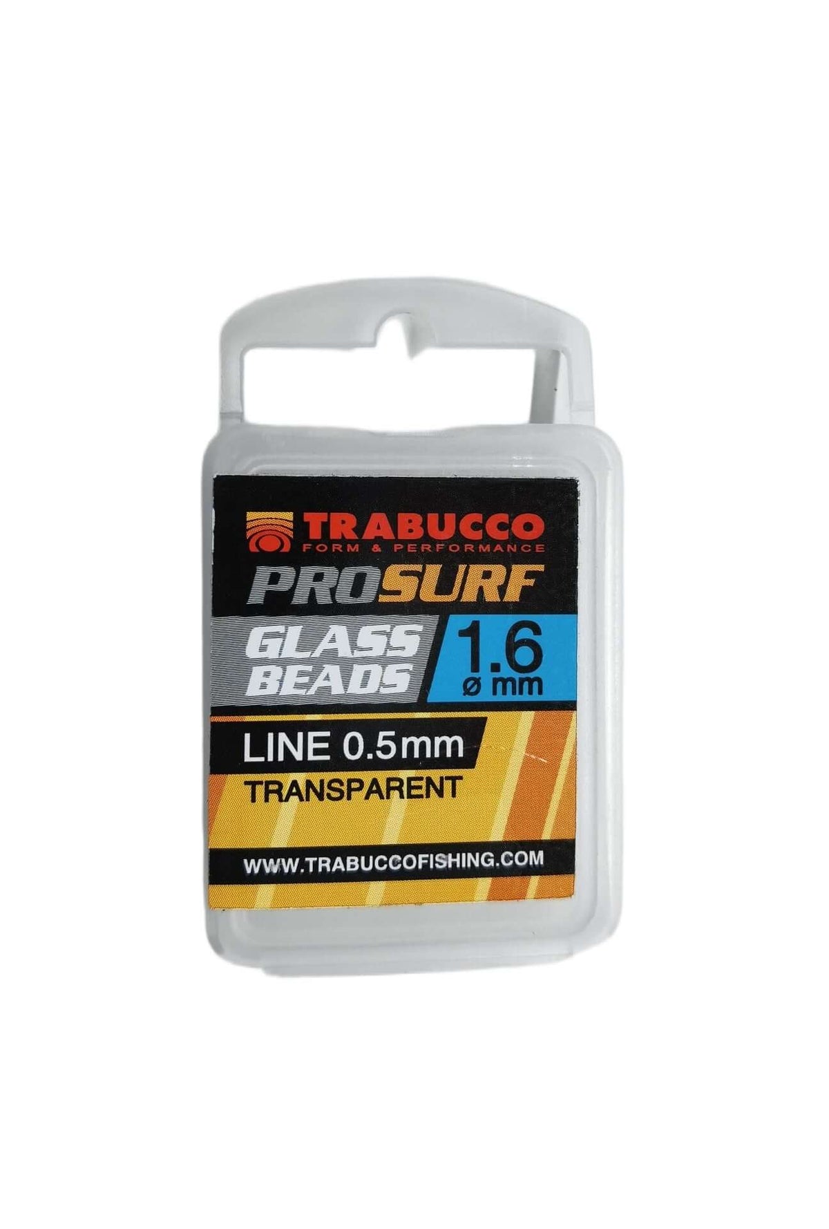 PERLE Prosurf Glass Beads -TRABUCCO 1.6MM 0.5MM transparent fishing beads for surfcasting, attractant for fish.