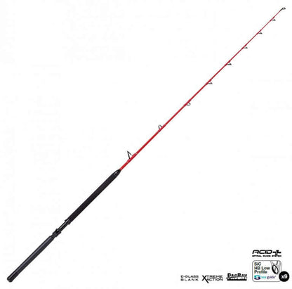 Canne Zaratan live acid - TRABUCCO, matériel de pêche en mer, conçue pour la traîne lente en Méditerranée, 12/20LBS.