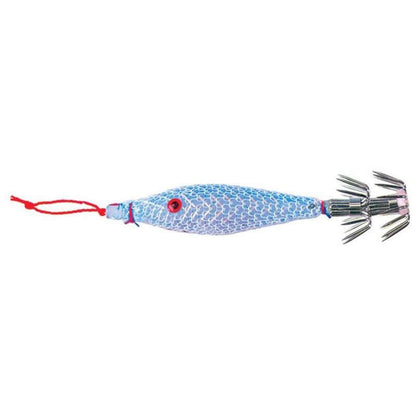Turlutte "Shamalo" 9 cm - FLASHMER, leurre de pêche calamar AURORA BLEU, matériel de pêche en mer.
