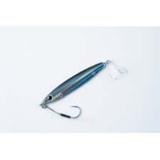 ZEAKE R_SARDINE JIG en couleur RS004, leurre métallique ultra-réaliste pour la pêche verticale en Méditerranée.